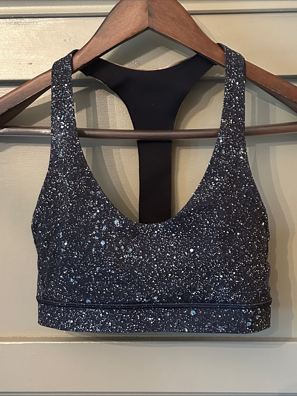 Lululemon Break Free Bra Mineralize Multi Black Nulux Mesh Size 6